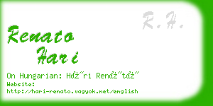 renato hari business card